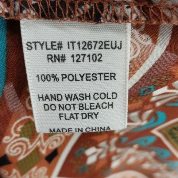 PinkĀ OwlāMulti Color ZigāZag medium boho Blouseā - Picture 7 of 7